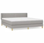 ΚΡΕΒΑΤΙ BOXSPRING ΜΕ ΣΤΡΩΜΑ ΑΝΟΙΧΤΟ ΓΚΡΙ 180X200 ΕΚ. ΥΦΑΣΜΑΤΙΝΟ 3130449