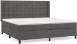 ΚΡΕΒΑΤΙ BOXSPRING ΜΕ ΣΤΡΩΜΑ ΣΚΟΥΡΟ ΓΚΡΙ 200X200 ΕΚ. ΒΕΛΟΥΔΙΝΟ 3132940