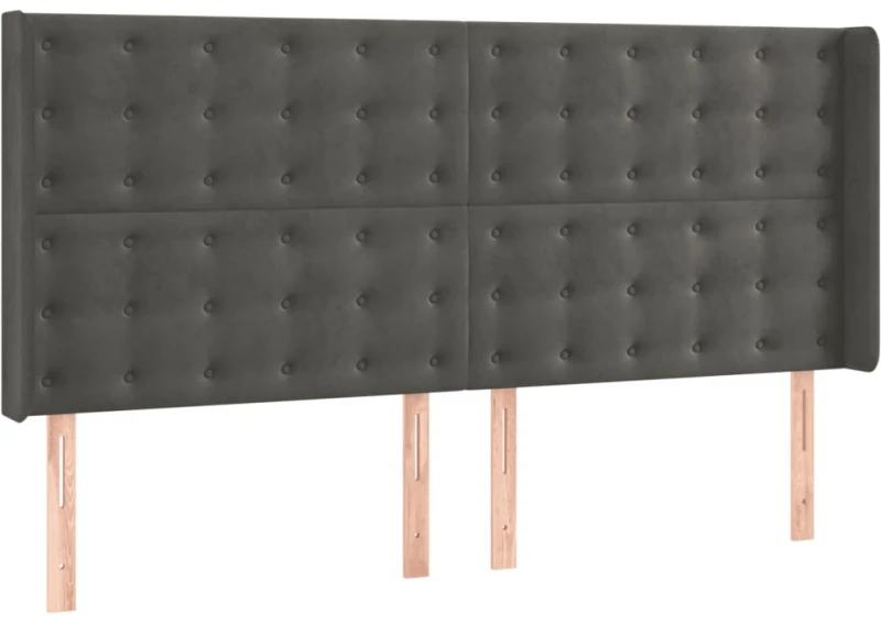 ΚΡΕΒΑΤΙ BOXSPRING ΜΕ ΣΤΡΩΜΑ ΣΚΟΥΡΟ ΓΚΡΙ 200X200 ΕΚ. ΒΕΛΟΥΔΙΝΟ 3132940