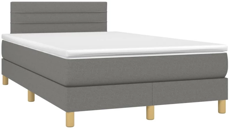 ΚΡΕΒΑΤΙ BOXSPRING ΜΕ ΣΤΡΩΜΑ & LED ΣΚ.ΓΚΡΙ 120X200 ΕΚ ΥΦΑΣΜΑΤΙΝΟ 3133782