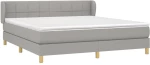 ΚΡΕΒΑΤΙ BOXSPRING ΜΕ ΣΤΡΩΜΑ ΑΝΟΙΧΤΟ ΓΚΡΙ 180X200 ΕΚ. ΥΦΑΣΜΑΤΙΝΟ 3126821