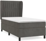 ΚΡΕΒΑΤΙ BOXSPRING ΜΕ ΣΤΡΩΜΑ ΣΚΟΥΡΟ ΓΚΡΙ 90X190 ΕΚ. ΒΕΛΟΥΔΙΝΟ 3129304