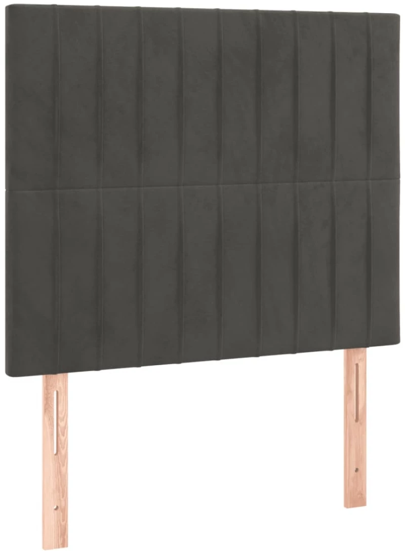ΚΡΕΒΑΤΙ BOXSPRING ΜΕ ΣΤΡΩΜΑ ΣΚΟΥΡΟ ΓΚΡΙ 90X190 ΕΚ. ΒΕΛΟΥΔΙΝΟ 3129304