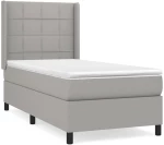 ΚΡΕΒΑΤΙ BOXSPRING ΜΕ ΣΤΡΩΜΑ ΑΝΟΙΧΤΟ ΓΚΡΙ 90X200 ΕΚ. ΥΦΑΣΜΑΤΙΝΟ 3131401