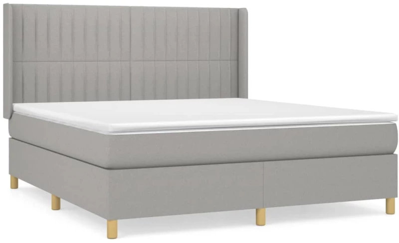 ΚΡΕΒΑΤΙ BOXSPRING ΜΕ ΣΤΡΩΜΑ ΑΝΟΙΧΤΟ ΓΚΡΙ 180X200 ΕΚ. ΥΦΑΣΜΑΤΙΝΟ 3132169