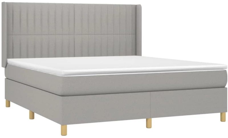 ΚΡΕΒΑΤΙ BOXSPRING ΜΕ ΣΤΡΩΜΑ ΑΝΟΙΧΤΟ ΓΚΡΙ 180X200 ΕΚ. ΥΦΑΣΜΑΤΙΝΟ 3132169