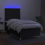 ΚΡΕΒΑΤΙ BOXSPRING ΜΕ ΣΤΡΩΜΑ & LED ΜΑΥΡΟ 100X200 ΕΚ. ΥΦΑΣΜΑΤΙΝΟ 3135255