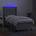ΚΡΕΒΑΤΙ BOXSPRING ΜΕ ΣΤΡΩΜΑ & LED ΑΝ.ΓΚΡΙ 90X200 ΕΚ. ΥΦΑΣΜΑΤΙΝΟ 3138285