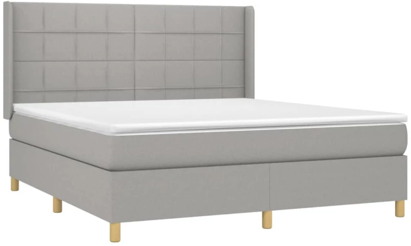 ΚΡΕΒΑΤΙ BOXSPRING ΜΕ ΣΤΡΩΜΑ & LED ΑΝ.ΓΚΡΙ 180X200ΕΚ. ΥΦΑΣΜΑΤΙΝΟ 3138893