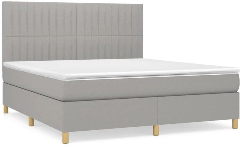 ΚΡΕΒΑΤΙ BOXSPRING ΜΕ ΣΤΡΩΜΑ ΑΝΟΙΧΤΟ ΓΚΡΙ 180X200 ΕΚ. ΥΦΑΣΜΑΤΙΝΟ 3142513