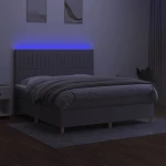 ΚΡΕΒΑΤΙ BOXSPRING ΜΕ ΣΤΡΩΜΑ & LED ΑΝ.ΓΚΡΙ 180X200ΕΚ. ΥΦΑΣΜΑΤΙΝΟ 3135613