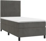 ΚΡΕΒΑΤΙ BOXSPRING ΜΕ ΣΤΡΩΜΑ & LED ΣΚ. ΓΚΡΙ 100X200ΕΚ. ΒΕΛΟΥΔΙΝΟ 3136228