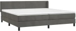 ΚΡΕΒΑΤΙ BOXSPRING ΜΕ ΣΤΡΩΜΑ ΣΚΟΥΡΟ ΓΚΡΙ 200X200 ΕΚ. ΒΕΛΟΥΔΙΝΟ 3130860