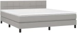 ΚΡΕΒΑΤΙ BOXSPRING ΜΕ ΣΤΡΩΜΑ ΑΝΟΙΧΤΟ ΓΚΡΙ 180X200 ΕΚ. ΥΦΑΣΜΑΤΙΝΟ 3140073