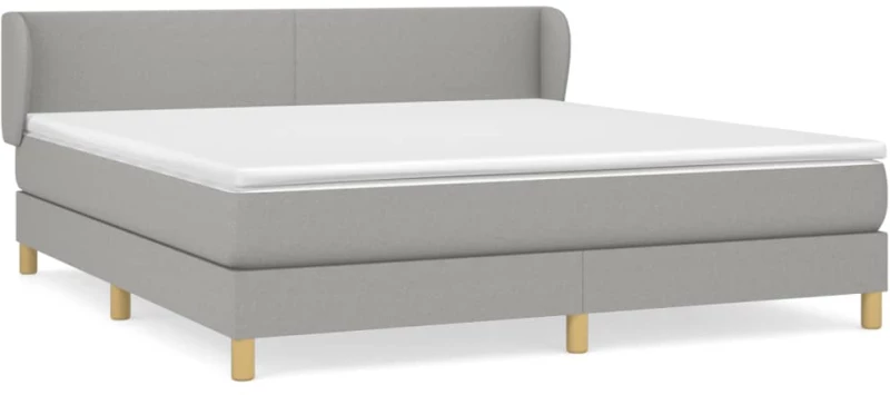 ΚΡΕΒΑΤΙ BOXSPRING ΜΕ ΣΤΡΩΜΑ ΑΝΟΙΧΤΟ ΓΚΡΙ 180X200 ΕΚ. ΥΦΑΣΜΑΤΙΝΟ 3126661