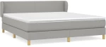 ΚΡΕΒΑΤΙ BOXSPRING ΜΕ ΣΤΡΩΜΑ ΑΝΟΙΧΤΟ ΓΚΡΙ 180X200 ΕΚ. ΥΦΑΣΜΑΤΙΝΟ 3126661