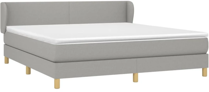 ΚΡΕΒΑΤΙ BOXSPRING ΜΕ ΣΤΡΩΜΑ ΑΝΟΙΧΤΟ ΓΚΡΙ 180X200 ΕΚ. ΥΦΑΣΜΑΤΙΝΟ 3126661
