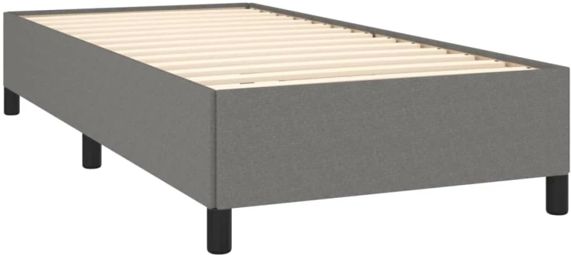 ΚΡΕΒΑΤΙ BOXSPRING ΜΕ ΣΤΡΩΜΑ ΣΚΟΥΡΟ ΓΚΡΙ 100X200 ΕΚ. ΥΦΑΣΜΑΤΙΝΟ 3127862