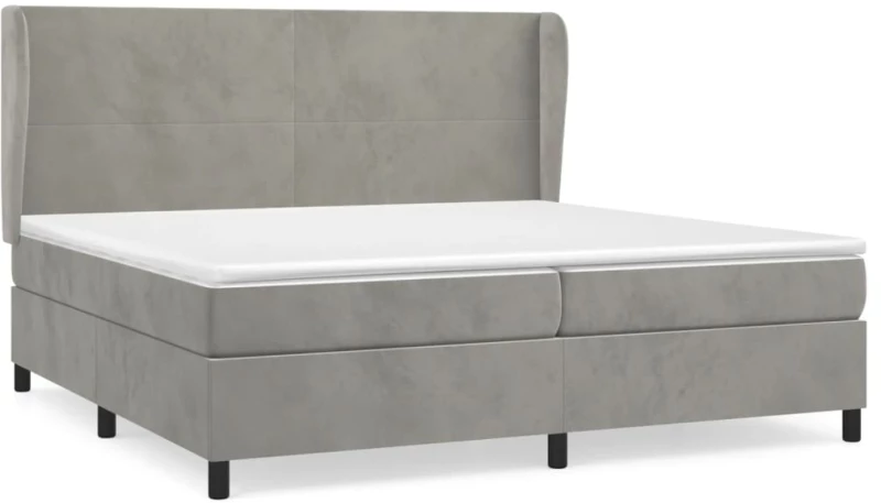 ΚΡΕΒΑΤΙ BOXSPRING ΜΕ ΣΤΡΩΜΑ ΑΝΟΙΧΤΟ ΓΚΡΙ 200X200 ΕΚ. ΒΕΛΟΥΔΙΝΟ 3129111
