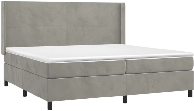 ΚΡΕΒΑΤΙ BOXSPRING ΜΕ ΣΤΡΩΜΑ ΑΝΟΙΧΤΟ ΓΚΡΙ 200X200 ΕΚ. ΒΕΛΟΥΔΙΝΟ 3132579