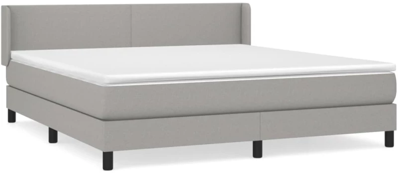 ΚΡΕΒΑΤΙ BOXSPRING ΜΕ ΣΤΡΩΜΑ ΑΝΟΙΧΤΟ ΓΚΡΙ 180X200 ΕΚ. ΥΦΑΣΜΑΤΙΝΟ 3129569