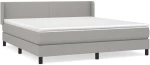ΚΡΕΒΑΤΙ BOXSPRING ΜΕ ΣΤΡΩΜΑ ΑΝΟΙΧΤΟ ΓΚΡΙ 180X200 ΕΚ. ΥΦΑΣΜΑΤΙΝΟ 3129569