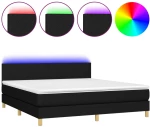 ΚΡΕΒΑΤΙ BOXSPRING ΜΕ ΣΤΡΩΜΑ & LED ΜΑΥΡΟ 180X200 ΕΚ. ΥΦΑΣΜΑΤΙΝΟ 3133575