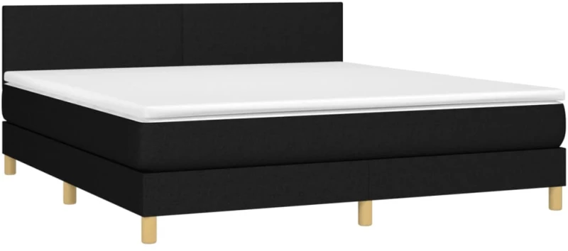 ΚΡΕΒΑΤΙ BOXSPRING ΜΕ ΣΤΡΩΜΑ & LED ΜΑΥΡΟ 180X200 ΕΚ. ΥΦΑΣΜΑΤΙΝΟ 3133575