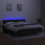ΚΡΕΒΑΤΙ BOXSPRING ΜΕ ΣΤΡΩΜΑ & LED ΜΑΥΡΟ 180X200 ΕΚ. ΥΦΑΣΜΑΤΙΝΟ 3133575