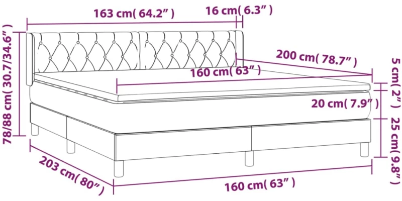 ΚΡΕΒΑΤΙ BOXSPRING ΜΕ ΣΤΡΩΜΑ ΑΝ. ΠΡΑΣΙΝΟ 160X200ΕΚ ΥΦΑΣΜΑΤΙΝΟ 3130521
