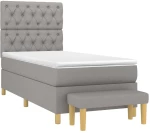 ΚΡΕΒΑΤΙ BOXSPRING ΜΕ ΣΤΡΩΜΑ ΑΝΟΙΧΤΟ ΓΚΡΙ 80X200 ΕΚ. ΥΦΑΣΜΑΤΙΝΟ 3137349