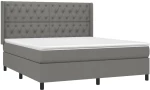 ΚΡΕΒΑΤΙ BOXSPRING ΜΕ ΣΤΡΩΜΑ & LED ΣΚ.ΓΚΡΙ 160X200 ΕΚ ΥΦΑΣΜΑΤΙΝΟ 3138566