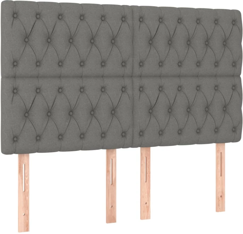 ΚΡΕΒΑΤΙ BOXSPRING ΜΕ ΣΤΡΩΜΑ ΣΚΟΥΡΟ ΓΚΡΙ 160X200 ΕΚ ΥΦΑΣΜΑΤΙΝΟ 3128774