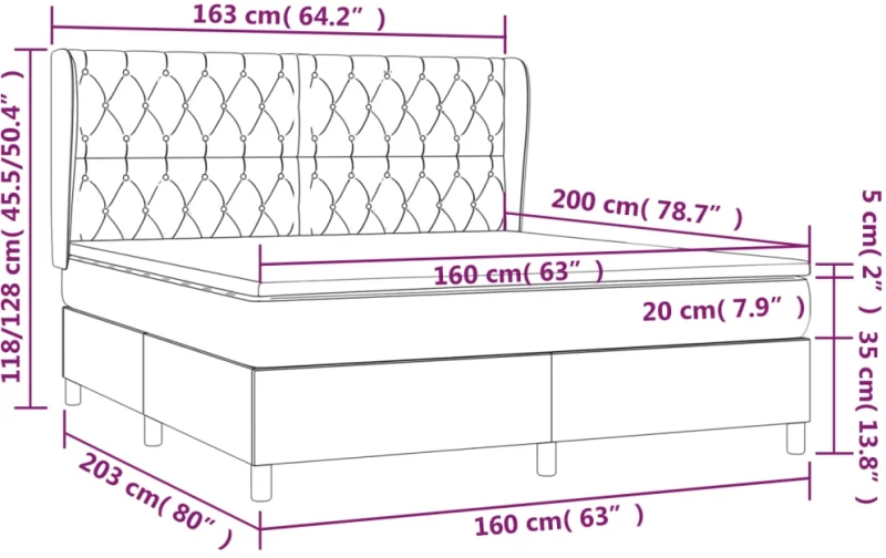 ΚΡΕΒΑΤΙ BOXSPRING ΜΕ ΣΤΡΩΜΑ ΑΝ. ΠΡΑΣΙΝΟ 160X200ΕΚ ΥΦΑΣΜΑΤΙΝΟ 3128213