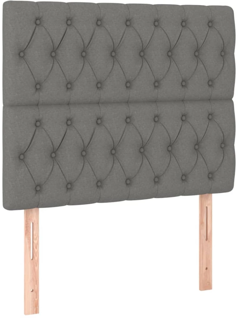 ΚΡΕΒΑΤΙ BOXSPRING ΜΕ ΣΤΡΩΜΑ ΣΚΟΥΡΟ ΓΚΡΙ 90X200 ΕΚ. ΥΦΑΣΜΑΤΙΝΟ 3132202