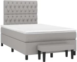ΚΡΕΒΑΤΙ BOXSPRING ΜΕ ΣΤΡΩΜΑ ΑΝΟΙΧΤΟ ΓΚΡΙ 120X200 ΕΚ. ΥΦΑΣΜΑΤΙΝΟ 3136821