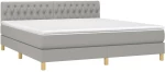 ΚΡΕΒΑΤΙ BOXSPRING ΜΕ ΣΤΡΩΜΑ ΑΝΟΙΧΤΟ ΓΚΡΙ 180X200 ΕΚ. ΥΦΑΣΜΑΤΙΝΟ 3140873