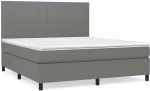 ΚΡΕΒΑΤΙ BOXSPRING ΜΕ ΣΤΡΩΜΑ ΣΚΟΥΡΟ ΓΚΡΙ 180X200 ΕΚ ΥΦΑΣΜΑΤΙΝ 3141634