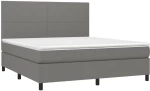 ΚΡΕΒΑΤΙ BOXSPRING ΜΕ ΣΤΡΩΜΑ ΣΚΟΥΡΟ ΓΚΡΙ 180X200 ΕΚ ΥΦΑΣΜΑΤΙΝ 3141634
