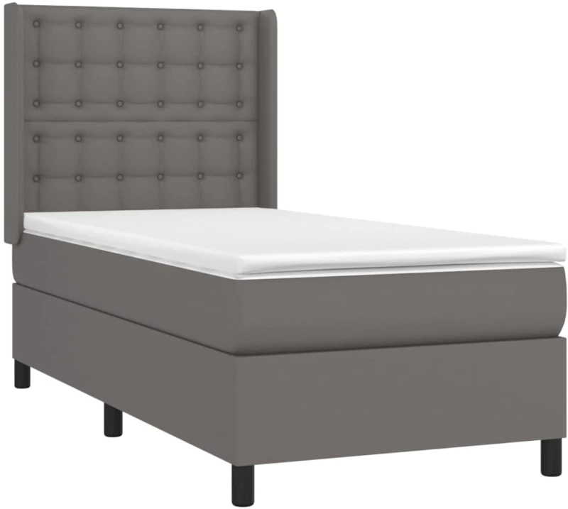 ΚΡΕΒΑΤΙ BOXSPRING ΜΕ ΣΤΡΩΜΑ ΓΚΡΙ 90X200 ΕΚ. ΑΠΟ ΣΥΝΘΕΤΙΚΟ ΔΕΡΜΑ 3132481