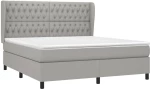 ΚΡΕΒΑΤΙ BOXSPRING ΜΕ ΣΤΡΩΜΑ ΑΝΟΙΧΤΟ ΓΚΡΙ 180X200 ΕΚ. ΥΦΑΣΜΑΤΙΝΟ 3128221