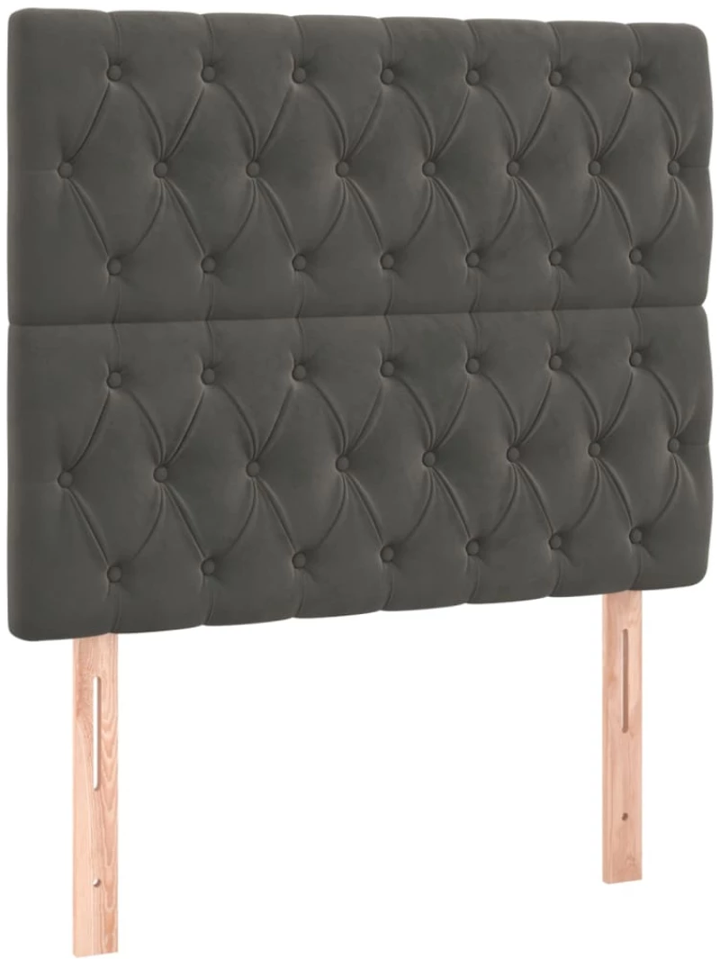 ΚΡΕΒΑΤΙ BOXSPRING ΜΕ ΣΤΡΩΜΑ ΣΚΟΥΡΟ ΓΚΡΙ 100X200 ΕΚ. ΒΕΛΟΥΔΙΝΟ 3129376
