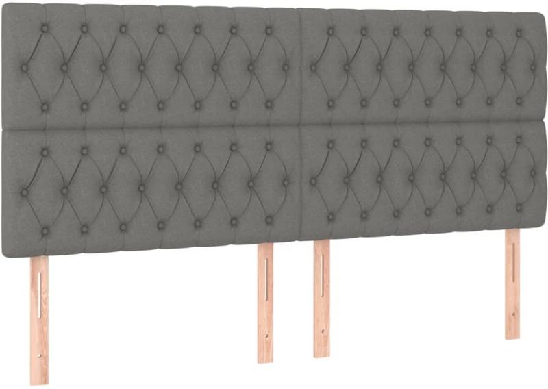 ΚΡΕΒΑΤΙ BOXSPRING ΜΕ ΣΤΡΩΜΑ & LED ΣΚ.ΓΚΡΙ 180X200 ΕΚ ΥΦΑΣΜΑΤΙΝΟ 3135134