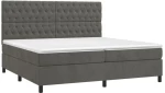 ΚΡΕΒΑΤΙ BOXSPRING ΜΕ ΣΤΡΩΜΑ ΣΚΟΥΡΟ ΓΚΡΙ 200X200 ΕΚ. ΒΕΛΟΥΔΙΝΟ 3143224