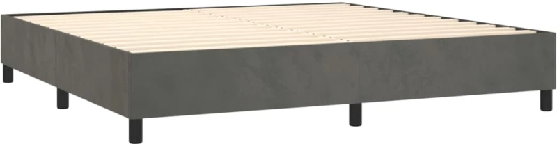 ΚΡΕΒΑΤΙ BOXSPRING ΜΕ ΣΤΡΩΜΑ ΣΚΟΥΡΟ ΓΚΡΙ 200X200 ΕΚ. ΒΕΛΟΥΔΙΝΟ 3143224