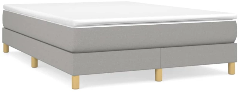 ΚΡΕΒΑΤΙ BOXSPRING ΜΕ ΣΤΡΩΜΑ ΑΝΟΙΧΤΟ ΓΚΡΙ 140X190 ΕΚ. ΥΦΑΣΜΑΤΙΝΟ 3144167