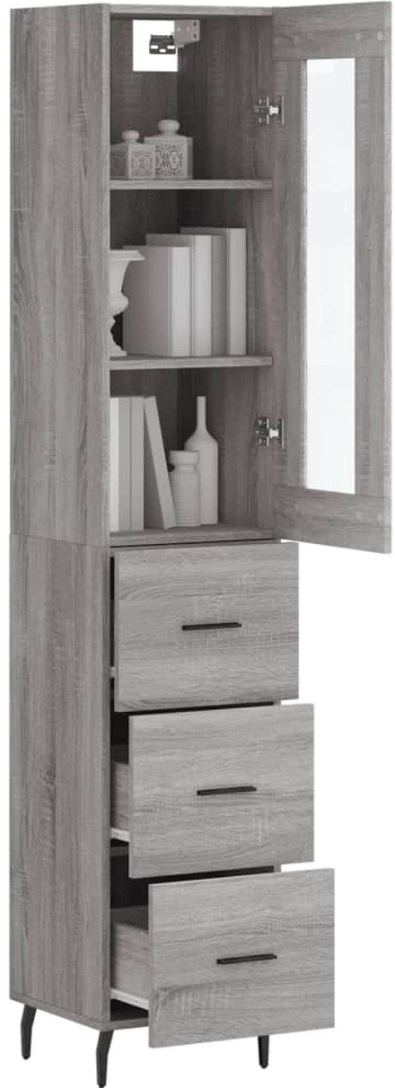 ΜΠΟΥΦΕΣ SONOMA ΓΚΡΙ 34,5 X 34 X 180 ΕΚ. ΑΠΟ ΕΠΕΞΕΡΓΑΣΜΕΝΟ ΞΥΛΟ 3199255