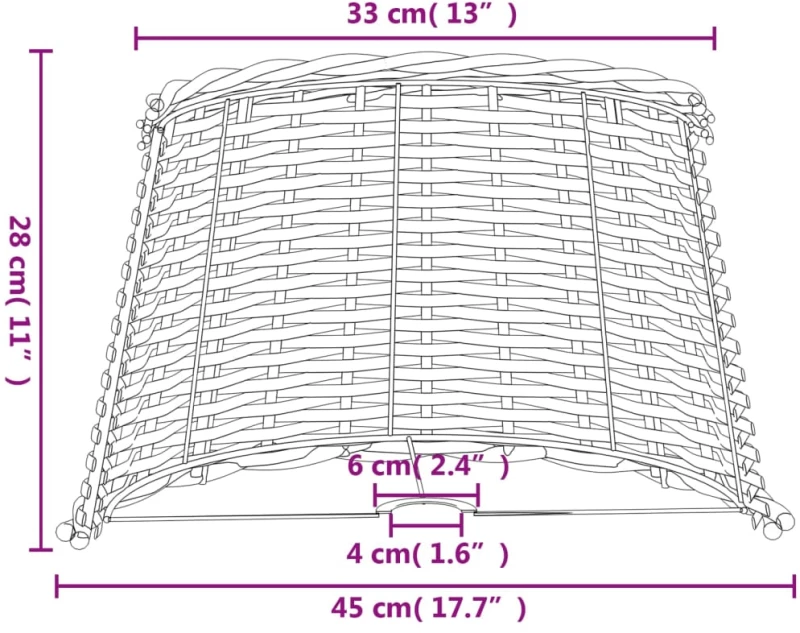 ΚΑΠΕΛΟ ΦΩΤΙΣΤΙΚΟΥ ΛΕΥΚΟ Ø45X28 ΕΚ. ΑΠΟ WICKER 364386
