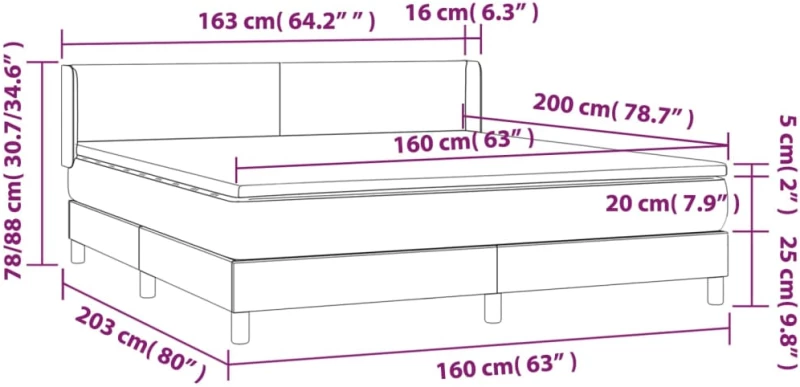 ΚΡΕΒΑΤΙ BOXSPRING ΜΕ ΣΤΡΩΜΑ ΜΑΥΡΟ 160X200ΕΚ.ΑΠΟ ΣΥΝΘΕΤΙΚΟ ΔΕΡΜΑ 3130667