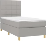 ΚΡΕΒΑΤΙ BOXSPRING ΜΕ ΣΤΡΩΜΑ & LED ΑΝ.ΓΚΡΙ 90X190 ΕΚ. ΥΦΑΣΜΑΤΙΝΟ 3135397